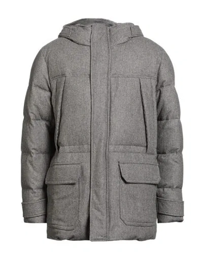 Montedoro By Slowear Man Puffer Dark Brown Size 40 Virgin Wool In Gray