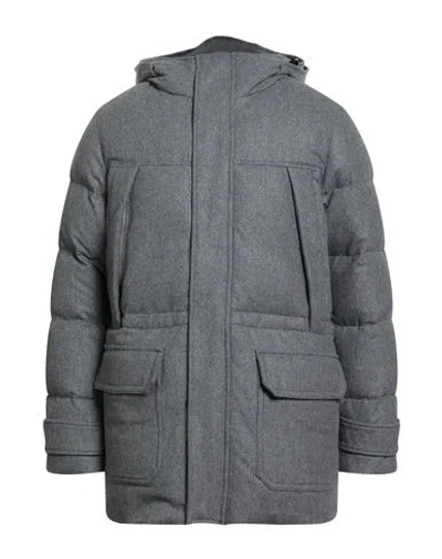 Montedoro By Slowear Man Puffer Grey Size 44 Virgin Wool In Gray
