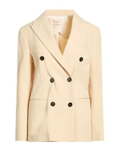 Montedoro By Slowear Woman Blazer Beige Size 2 Cotton, Elastane In Sand