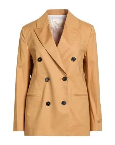 Montedoro By Slowear Woman Blazer Camel Size 8 Cotton, Elastane In Nude