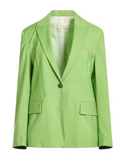 Montedoro By Slowear Woman Blazer Green Size 6 Virgin Wool