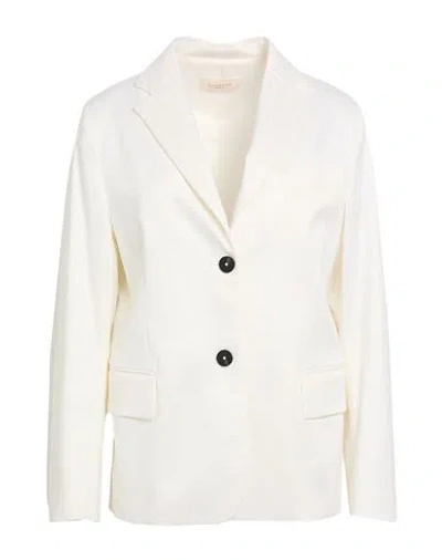 Montedoro By Slowear Woman Blazer Ivory Size 6 Viscose, Virgin Wool, Elastane In White