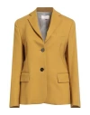 Montedoro By Slowear Woman Blazer Mustard Size 6 Virgin Wool, Elastane In Yellow