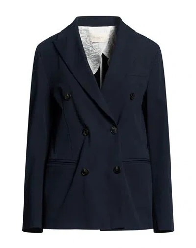 Montedoro By Slowear Woman Blazer Navy Size 2 Cotton, Elastane In Blue
