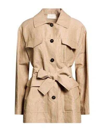 Montedoro By Slowear Woman Jacket Beige Size 6 Cupro, Linen, Cotton In Neutral