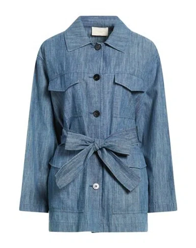 Montedoro By Slowear Woman Jacket Blue Size 10 Cotton