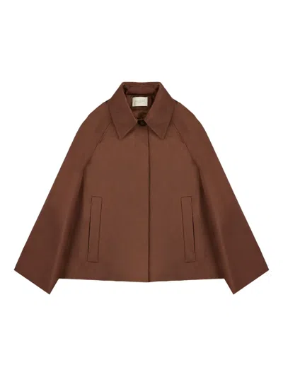 Montedoro Cotton Jacket In Brown
