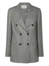 Montedoro Double-breasted Blazer In Grey