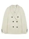Montedoro Double-breasted Blazer In Neutral