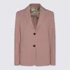 Montedoro Pink Cotton Casual Jacket In Multicolor