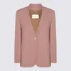 Montedoro Pink Viscose Casual Jacket In Multicolor
