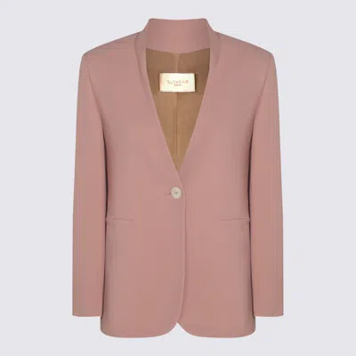 Montedoro Pink Cotton Casual Jacket In Multicolor