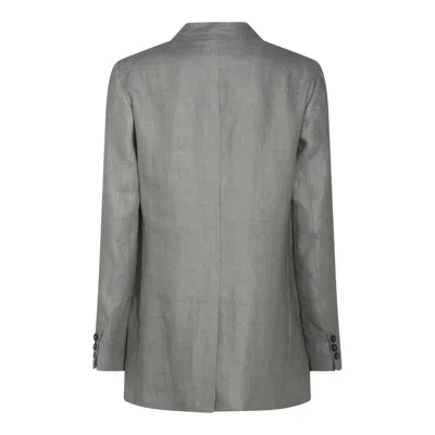 Montedoro Grey Casual Jacket In Multicolor