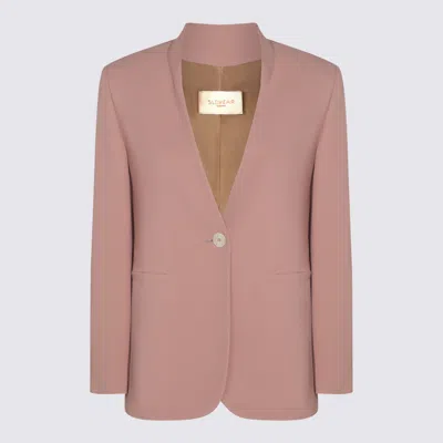 Montedoro Pink Cotton Casual Jacket In Multicolor