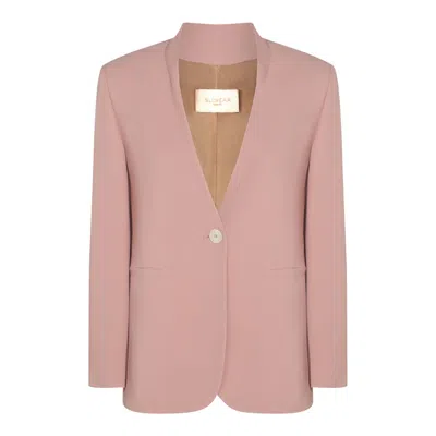 Montedoro Pink Cotton Casual Jacket In Multicolor