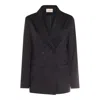 Montedoro Black Linen Casual Jacket In Multicolor