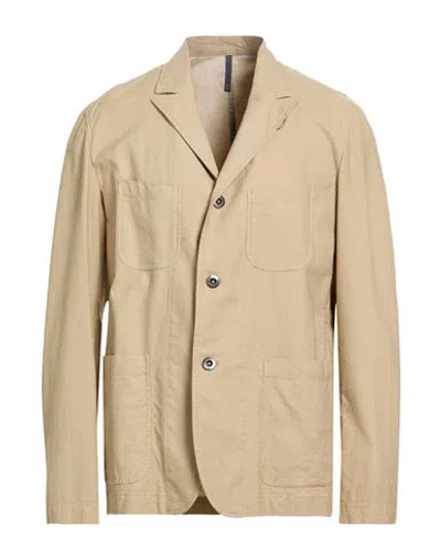 Montedoro Man Blazer Beige Size 42 Cotton, Elastane In Brown