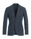 MONTEDORO MONTEDORO MAN BLAZER BLUE SIZE 36 COTTON, RAMIE