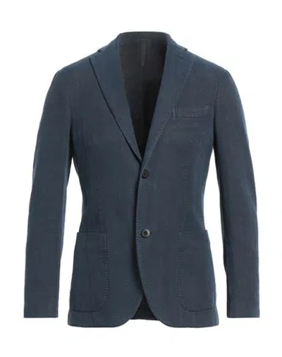 Montedoro Man Blazer Blue Size 36 Cotton, Ramie In Blue