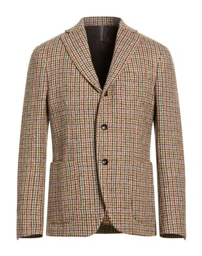 Montedoro Man Blazer Brown Size 40 Virgin Wool