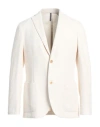 MONTEDORO MONTEDORO MAN BLAZER IVORY SIZE 38 COTTON, RAMIE