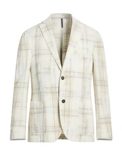 Montedoro Man Blazer Ivory Size 40 Cotton, Linen In White
