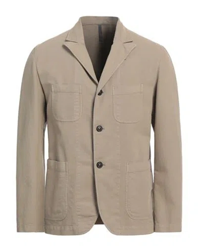 Montedoro Man Blazer Khaki Size 40 Cotton, Elastane In Beige