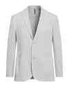 Montedoro Man Blazer Light Grey Size 36 Cotton, Ramie In Neutral