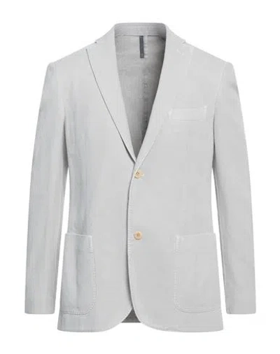 Montedoro Man Blazer Light Grey Size 36 Cotton, Ramie In Neutral