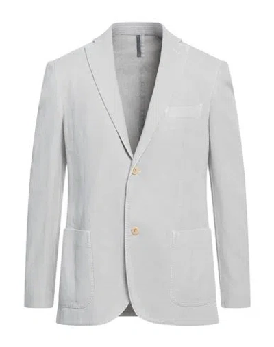 Montedoro Man Blazer Light Grey Size 40 Cotton, Ramie