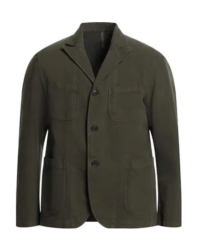 Montedoro Man Blazer Military Green Size 44 Cotton, Elastane