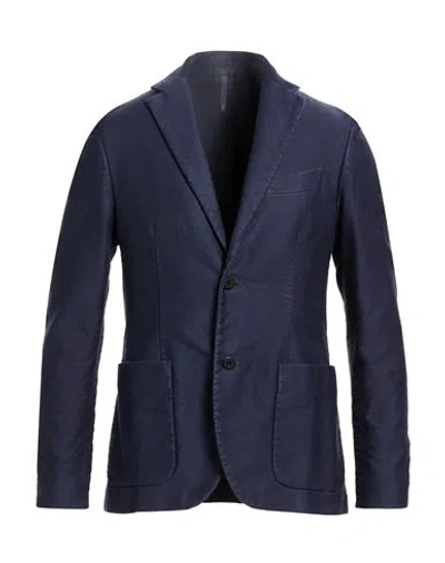 Montedoro Man Blazer Navy Size 40 Cotton In Blue