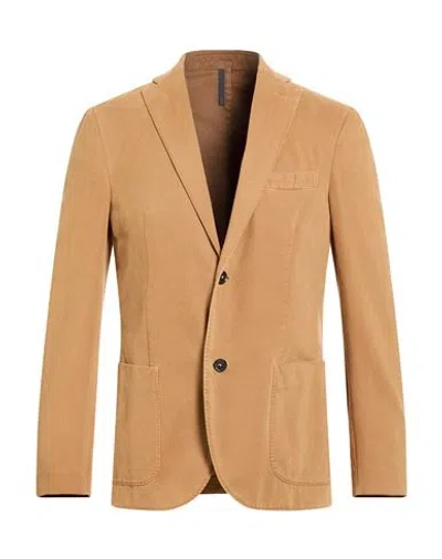 Montedoro Man Blazer Sand Size 40 Cotton, Cashmere In Neutral