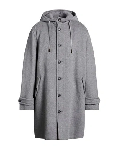 Montedoro Man Coat Grey Size 38 Virgin Wool, Polyester, Cotton In Gray