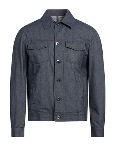 Montedoro Man Denim Outerwear Blue Size 42 Cotton, Elastane