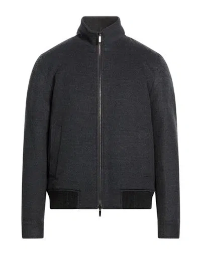 Montedoro Man Jacket Charcoal Size 40 Wool In Gray
