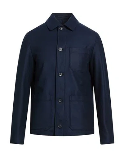 Montedoro Man Jacket Midnight Blue Size 44 Virgin Wool, Polyamide, Cashmere