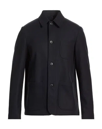 Montedoro Man Jacket Midnight Blue Size 46 Virgin Wool, Polyamide, Cashmere In Brown