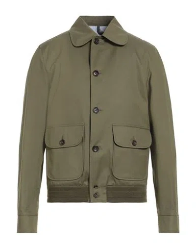 Montedoro Man Jacket Military Green Size 40 Cotton