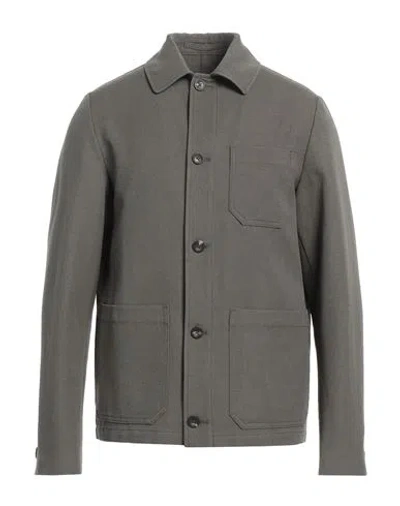 Montedoro Man Jacket Military Green Size 46 Virgin Wool, Cotton In Gray