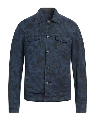 Montedoro Man Jacket Navy Size 42 Linen, Cotton, Elastane In Navy Blue