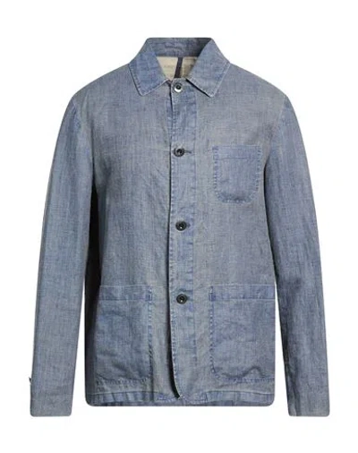 Montedoro Man Shirt Blue Size 40 Linen