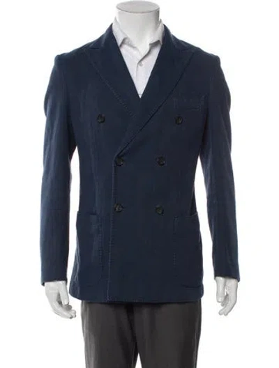 Pre-owned Montedoro Peacoat In Blue