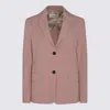 Montedoro Pink Cotton Casual Jacket In Multicolor