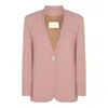 Montedoro Pink Viscose Casual Jacket In Multicolor