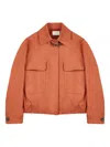Montedoro Pocket Buckle-detail Bomber Jacket In Orange