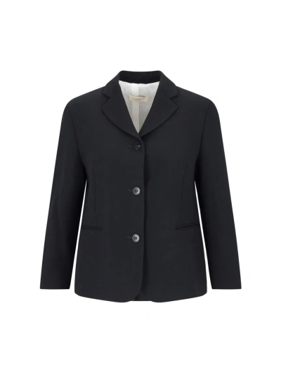 Montedoro Single-breasted Blazer In Black