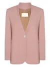 Montedoro Pink Viscose Casual Jacket In Pink
