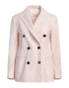 Montedoro Woman Blazer Light Pink Size 4 Cotton, Elastane In Pink