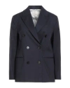 Montedoro Woman Blazer Midnight Blue Size 6 Cotton, Elastane In Black